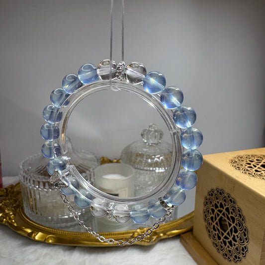 Aquamarine × Clear Quartz | Clarity & Flow Bracelet