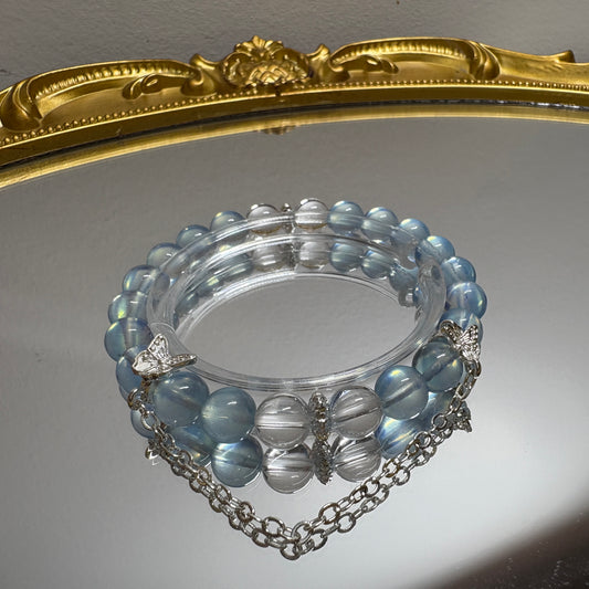 Aquamarine × Clear Quartz | Clarity & Flow Bracelet