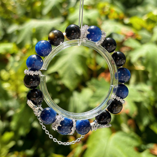 Blue Kyanite × Golden Obsidian | Expression & Protection Bracelet