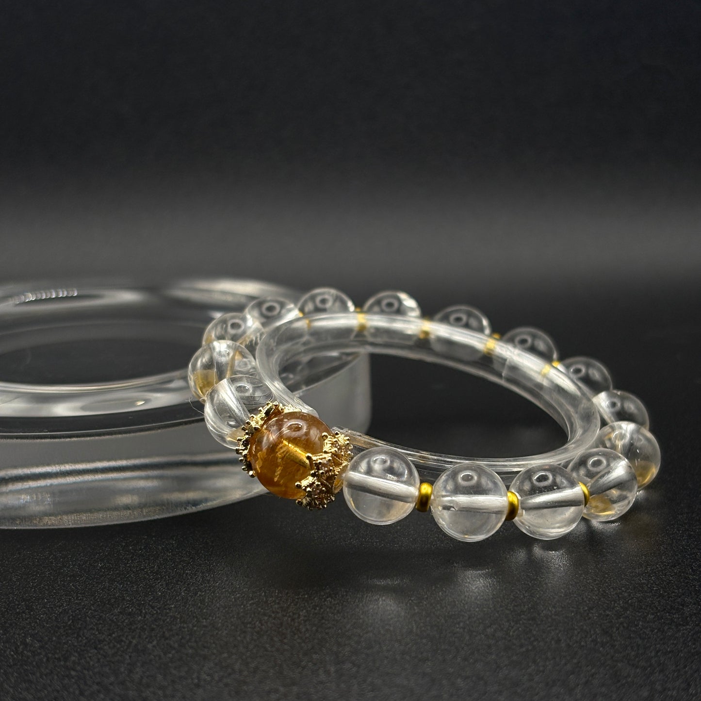 Golden Rutilated Quartz × Clear Quartz | Prosperity & Amplification Bracelet