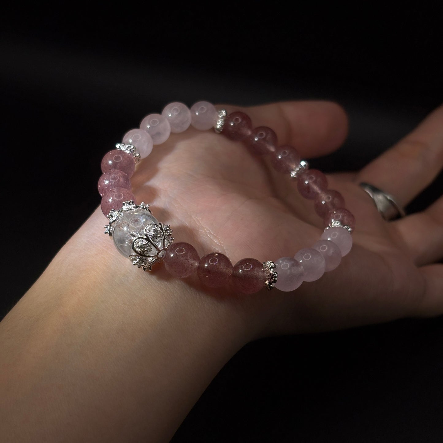 Strawberry Quartz × Rose Quartz | Love & Joy Bracelet