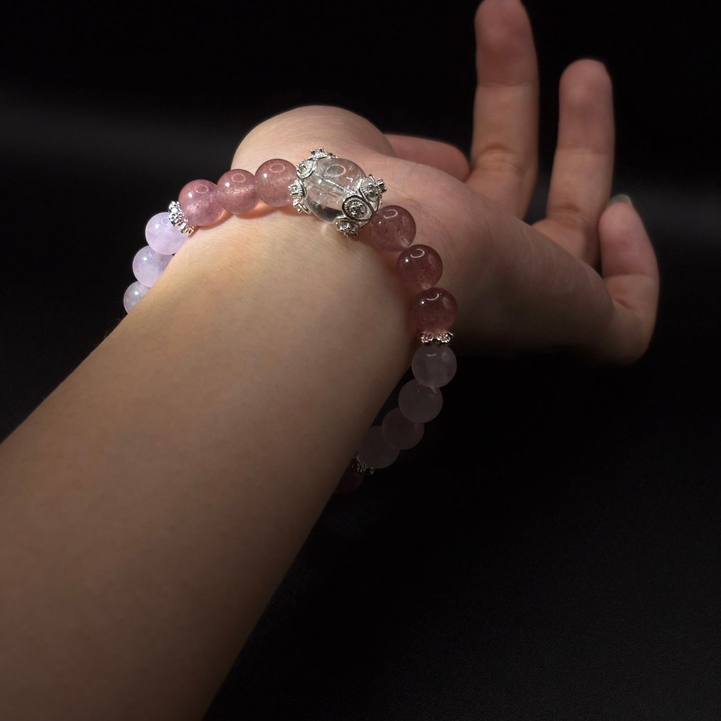 Strawberry Quartz × Rose Quartz | Love & Joy Bracelet