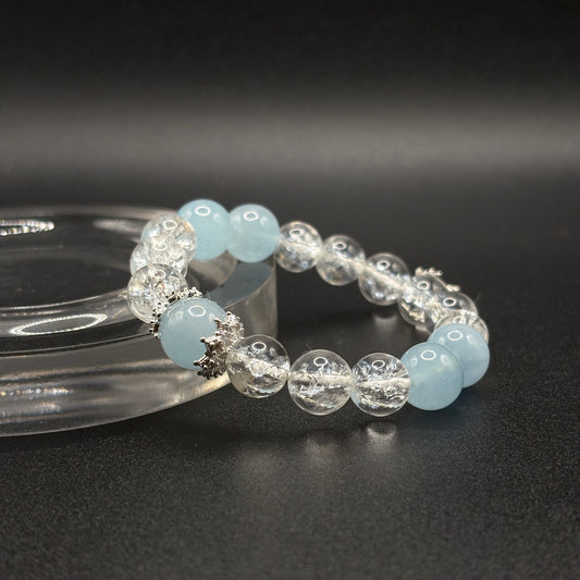 Aquamarine × Himalayan Quartz | Calm & Clarity Bracelet