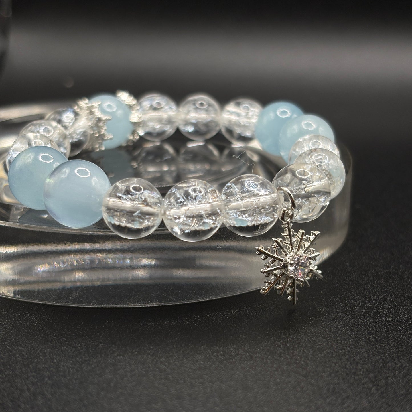Aquamarine × Himalayan Quartz | Calm & Clarity Bracelet