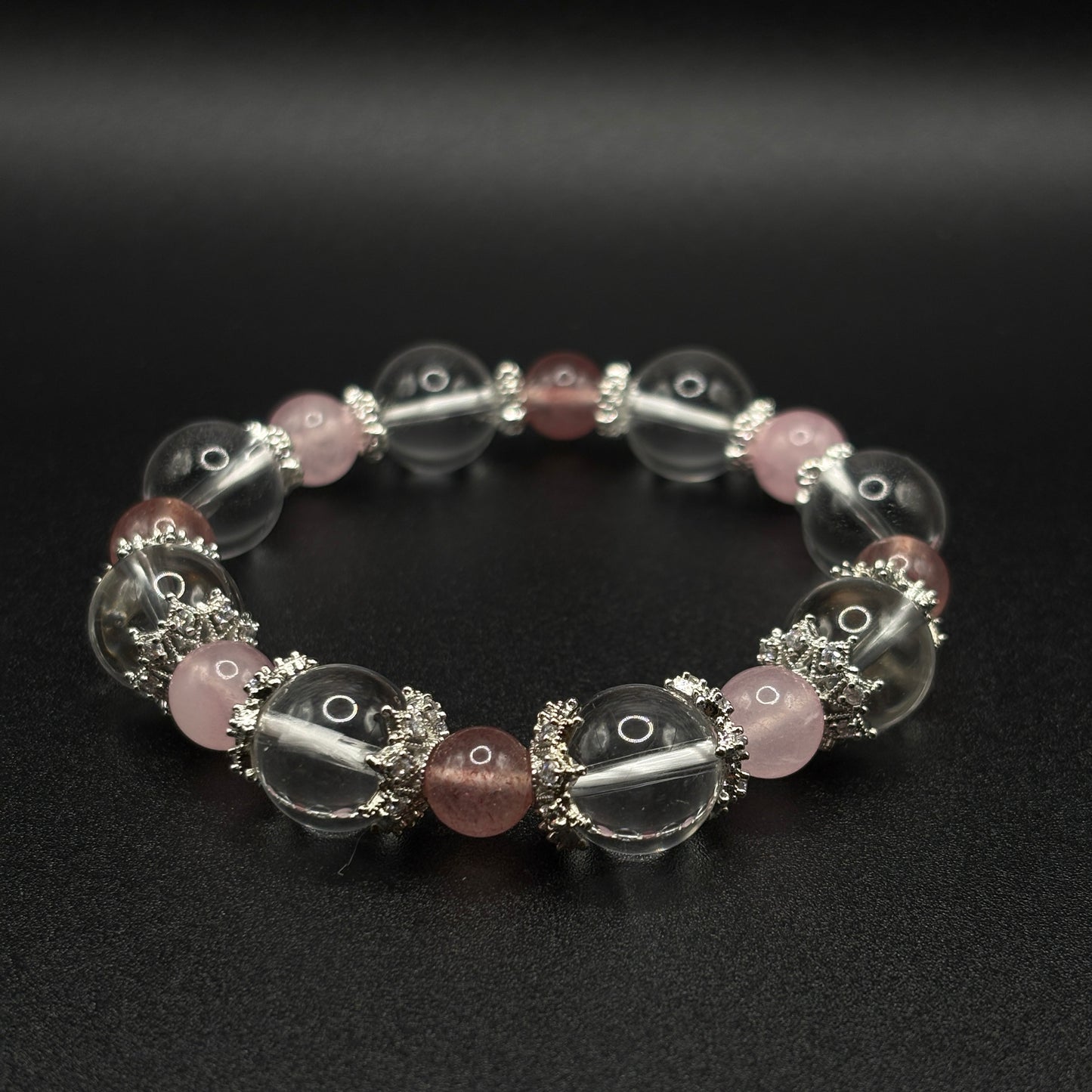 Strawberry Quartz × Rose Quartz × Clear Quartz | Love Attraction Bracelet