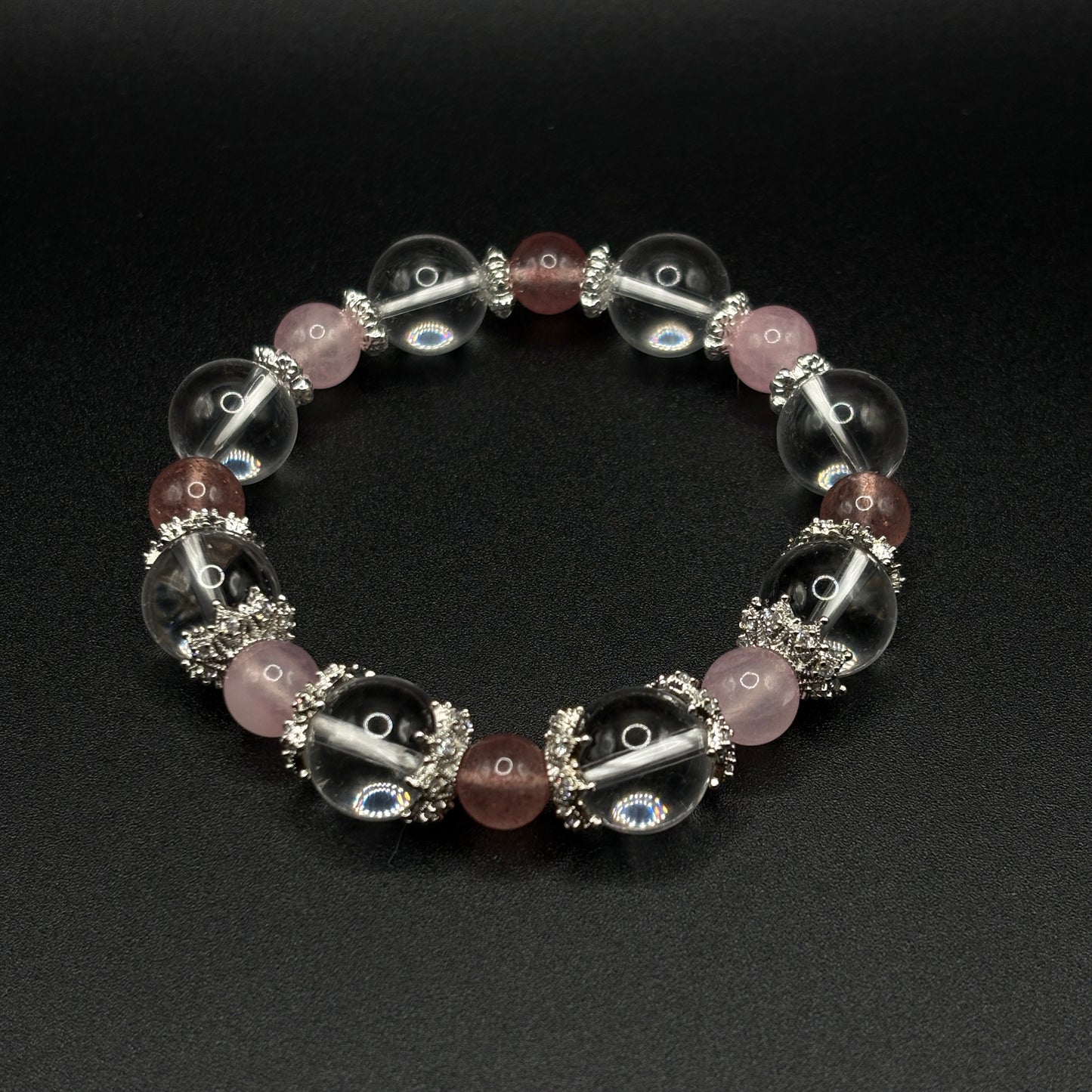 Strawberry Quartz × Rose Quartz × Clear Quartz | Love Attraction Bracelet