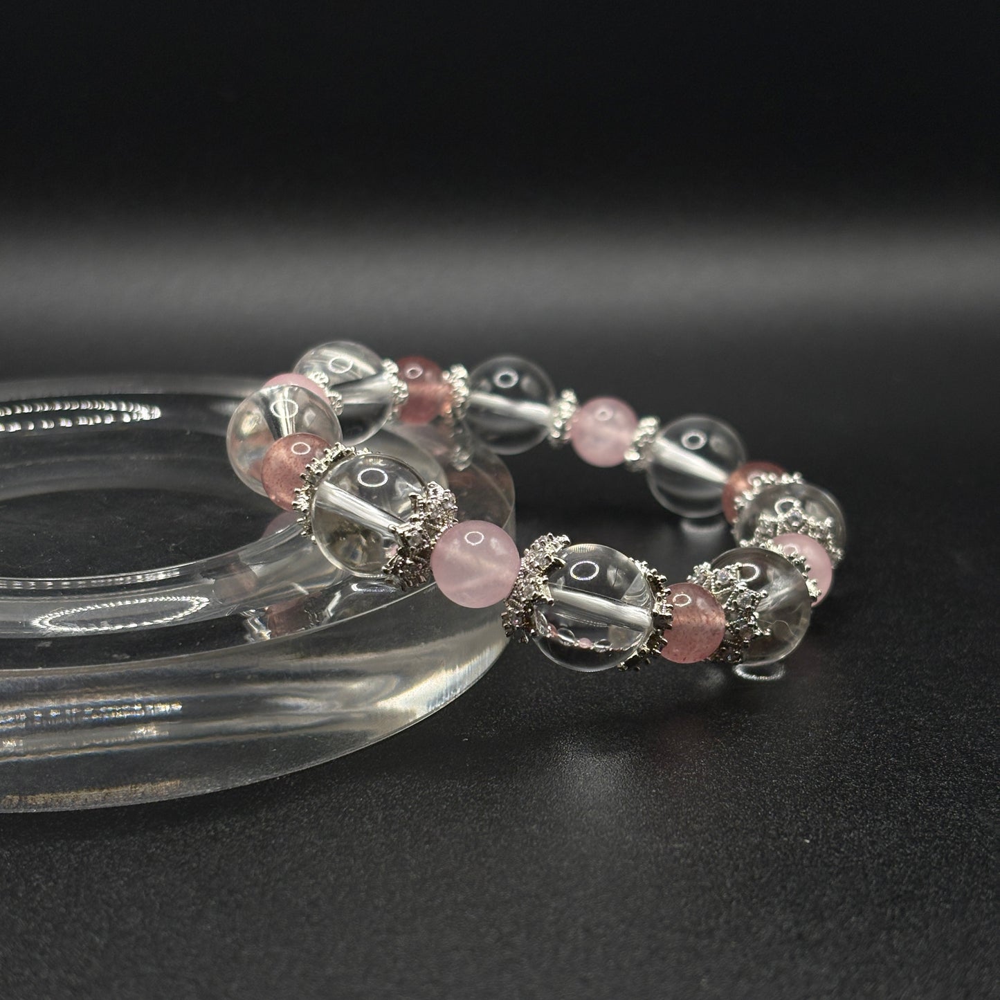 Strawberry Quartz × Rose Quartz × Clear Quartz | Love Attraction Bracelet