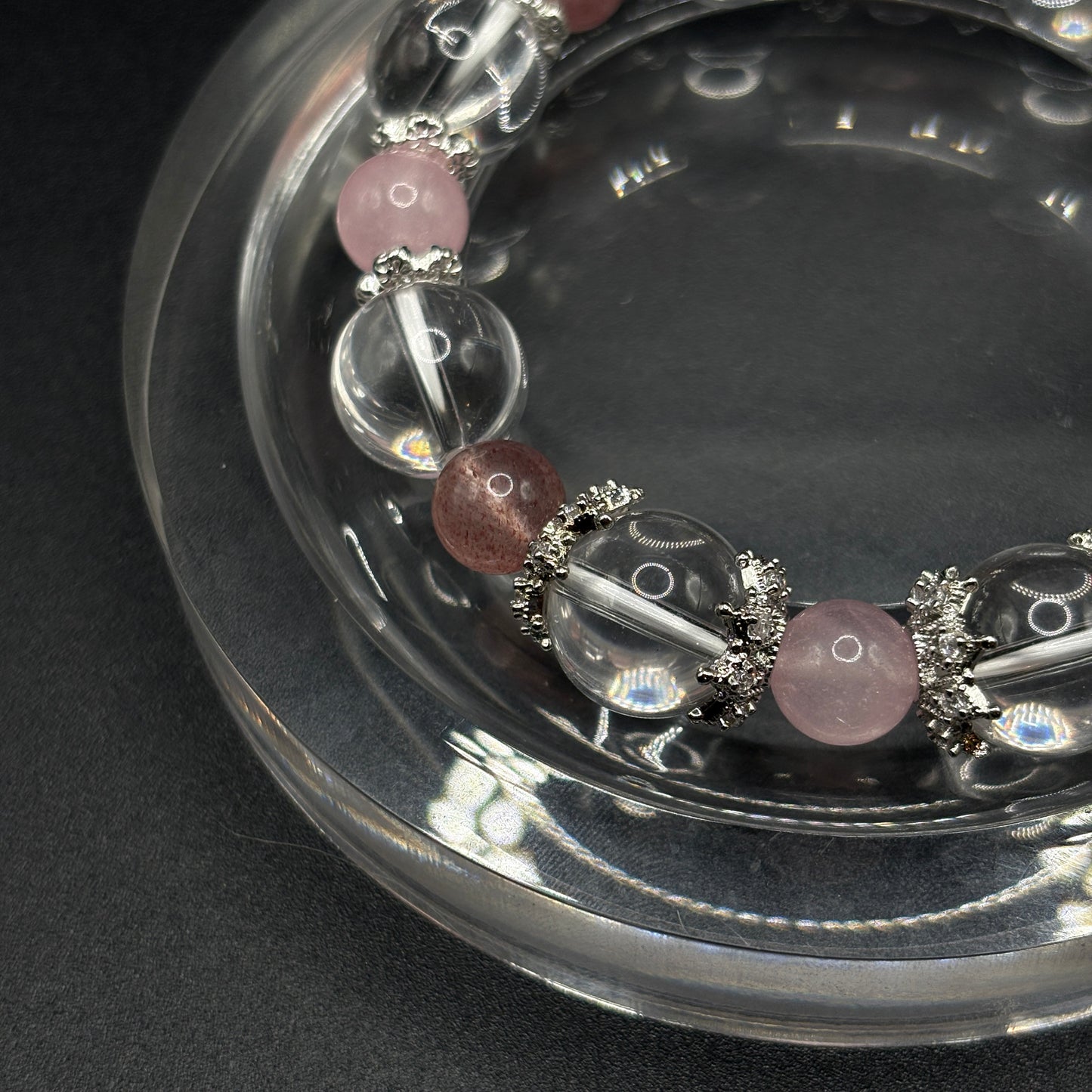 Strawberry Quartz × Rose Quartz × Clear Quartz | Love Attraction Bracelet