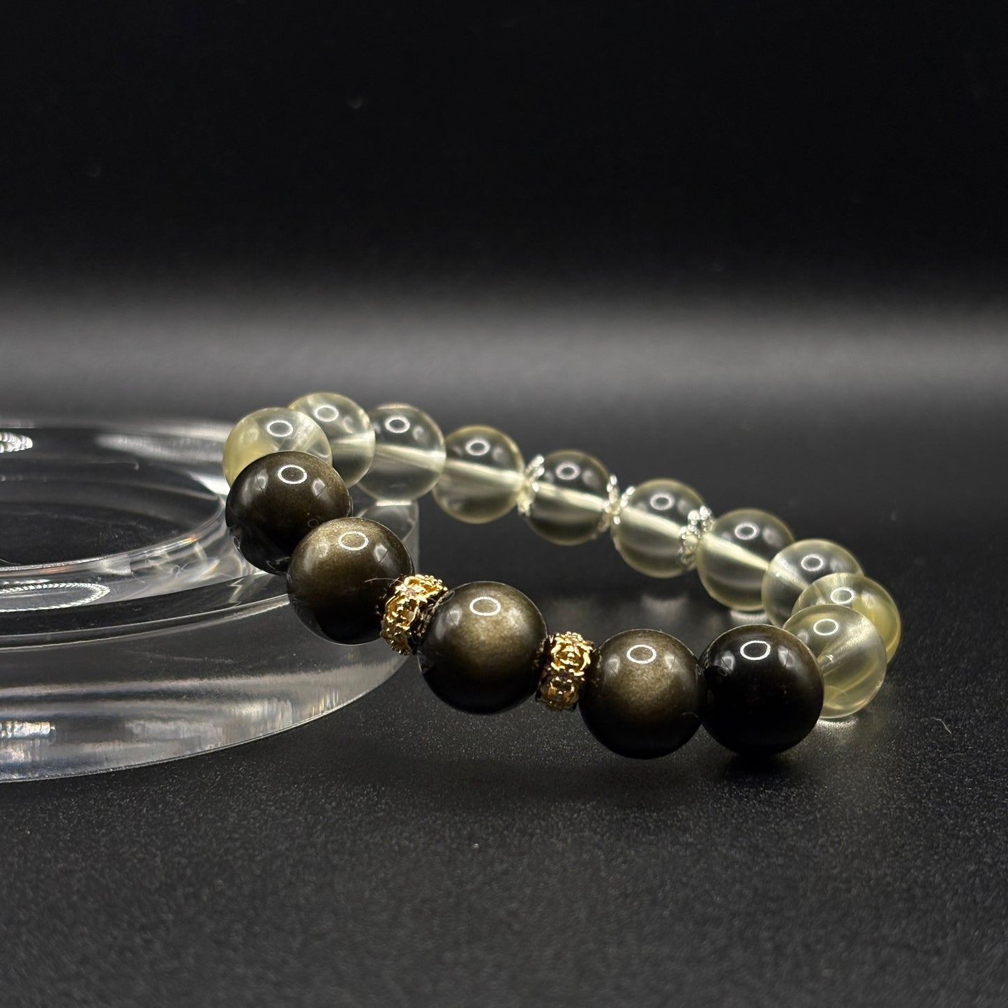 Golden Obsidian × Citrine | Prosperity & Power Bracelet