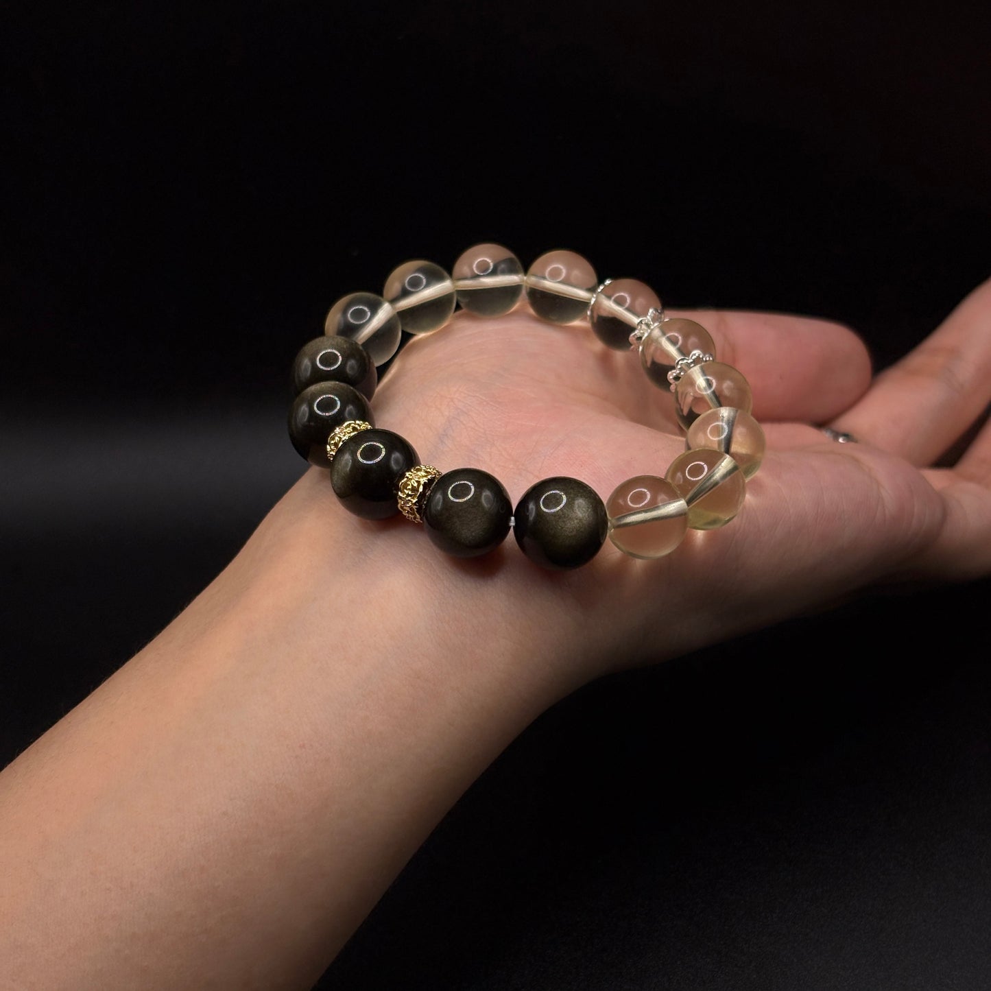 Golden Obsidian × Citrine | Prosperity & Power Bracelet