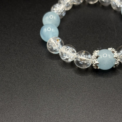 Aquamarine × Himalayan Quartz | Calm & Clarity Bracelet