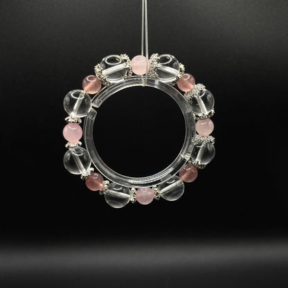 Strawberry Quartz × Rose Quartz × Clear Quartz | Love Attraction Bracelet